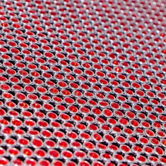 1 Yard Rhinestone Aluminum Scale Mesh Fabric 21" x 62" Length by Width Royal Blue {3}