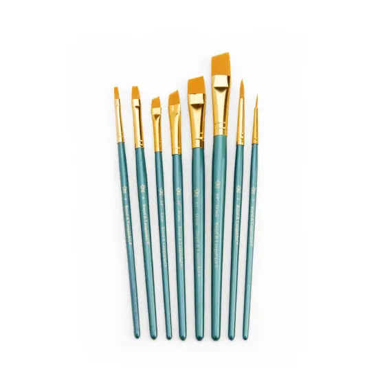 RSET-9186 | 8pc Golden Taklon Variety Brush Set {2}