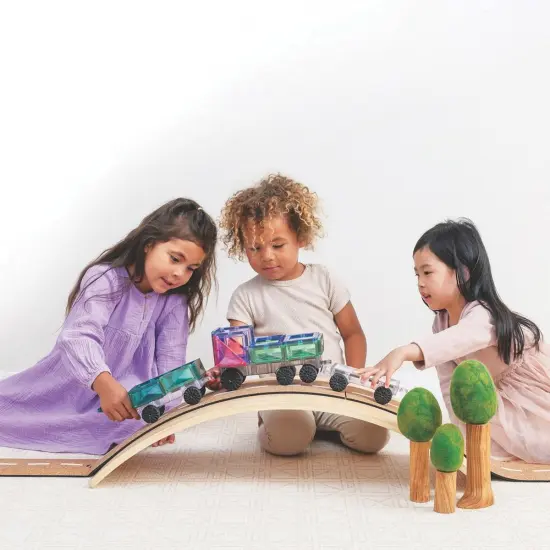 Connetix Colorful Magnetic Tiles Transport Pack - 50 Pieces {7}