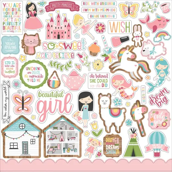 Echo Park All Girl 12x12 Element Stickers {1}