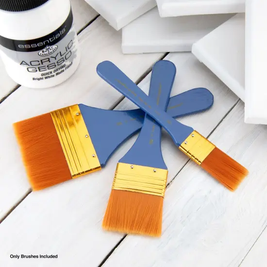 RSET-9352 | 3pc Golden Taklon Flat Large Area Brush Set {3}