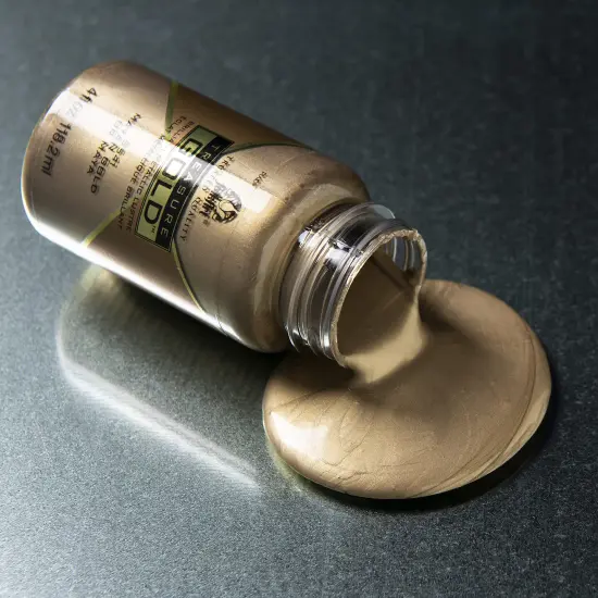 Gold Assorted Easy to Apply DIY Crafts, Art Supplies with A Metallic Finish Treasure Paint 2 Fl Oz 59 Ml (Pack of 1) {3}