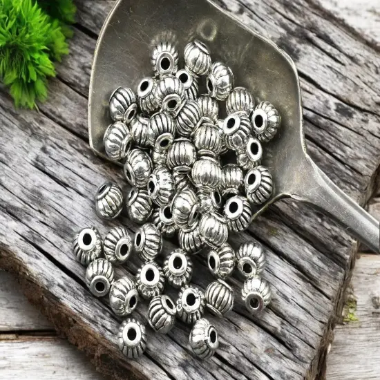 *250* 5x4mm Antique Silver Lantern Spacer Beads {1}