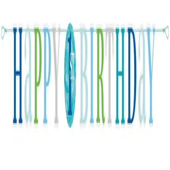 Blue Dots 1st Birthday Letter Banner, 6 ft {1}