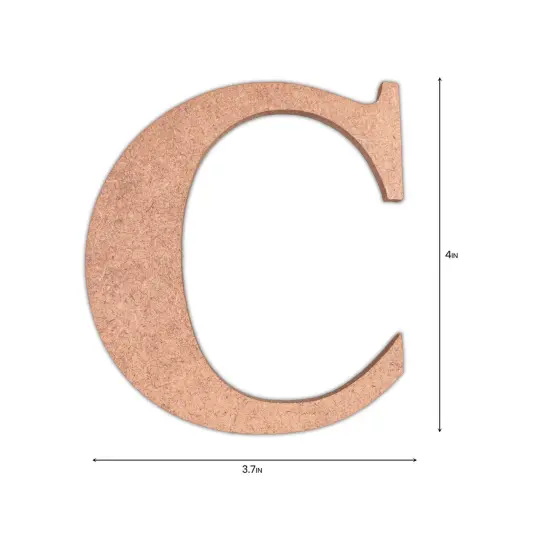 Little Birdie MDF Alphabets Upper Case 4" 1/Pkg-C {4}