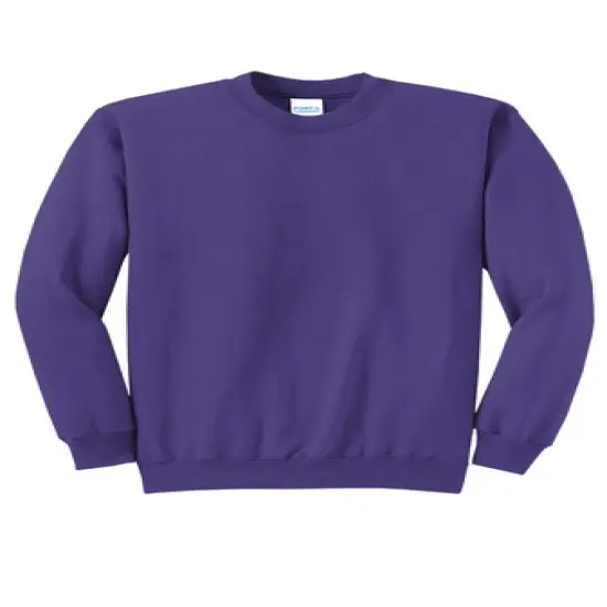 Port & Company&reg; Core Fleece Crewneck Long Sleeve Sweatshirt Purple {1}