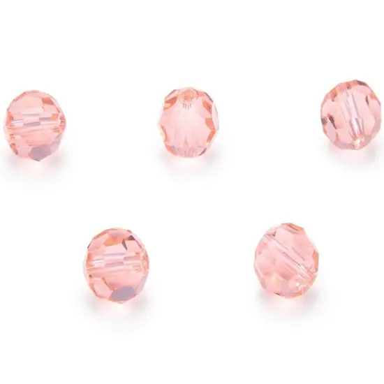 100 Pieces Adabele Austrian 4mm (0.16 Inch) Small Faceted Loose Round Crystal Beads Light Padparadscha Pink Compatible with 5000 Swarovski Crystals Preciosa SS2R-430 {1}