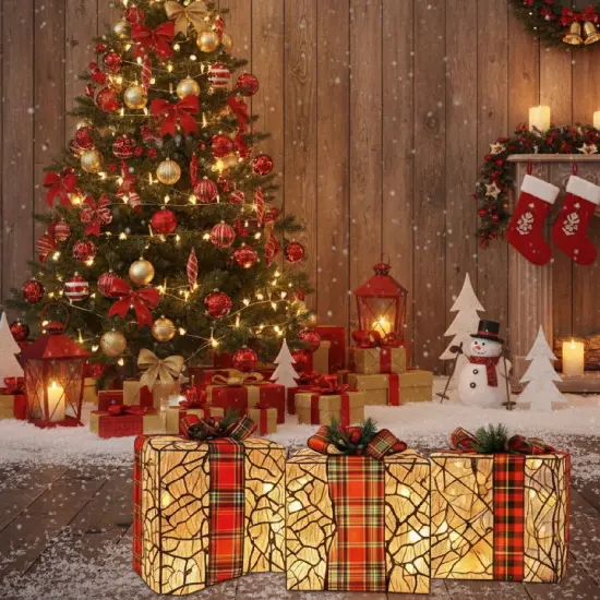 3 Set of Decorative Rattan Boxes Beachy Woven Home Organizers {4}