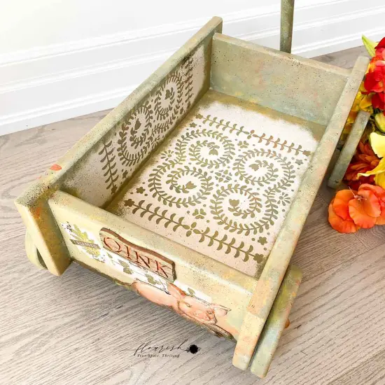 Redesign Decor Stencils&reg; 9x13.5 - Elegant Vine - 9inx13.5in, 0.8mm thickness plastic  {5}