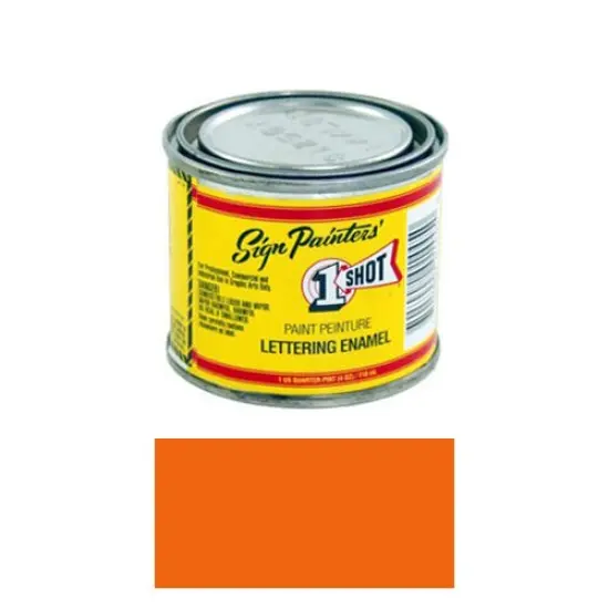 Orange Pinstriping Lettering Enamel Paint, 1/4 Pint {1}