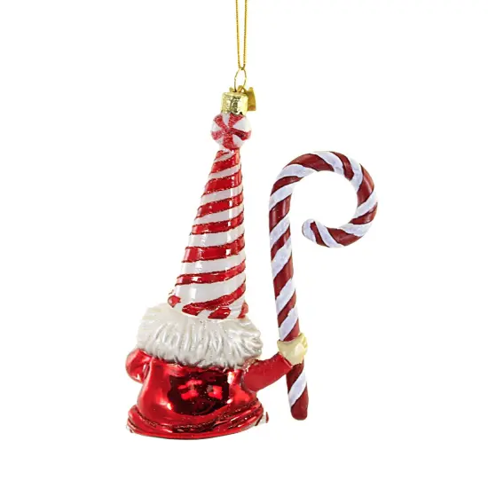Noble Gems 5.5 Inch Peppermint Gnome Tree Ornament , Christmas Ornament Santa Red {2}
