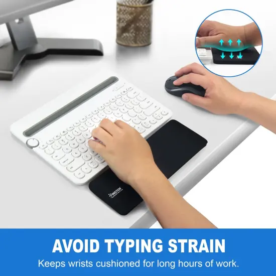 Keyboard Wrist Rest Pad Ergonomic Support for Computer Laptop Typing, Black, 11" x 3.5" {2}