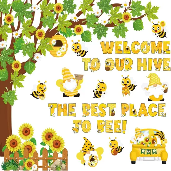 104 Pcs Bee Sunflower Bulletin Boards {1}