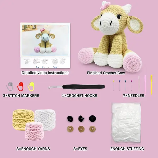 Crochet Animal Kit Cow {2}