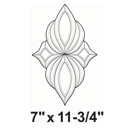 7" x 11-3/4" Exquisite Clear Glass Bevel Cluster EC548 {2}