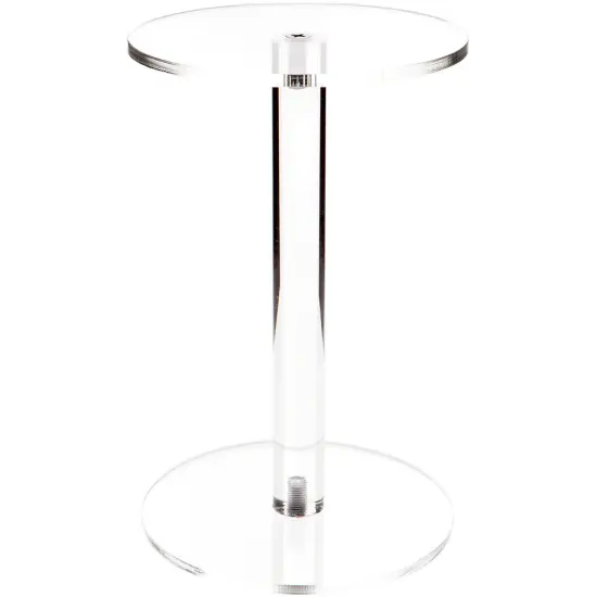 Plymor Clear Acrylic Round Barbell Pedestal Display Riser 9.5 inches (Height) x 6 inches (Depth) (1/4 inches thick) {1}
