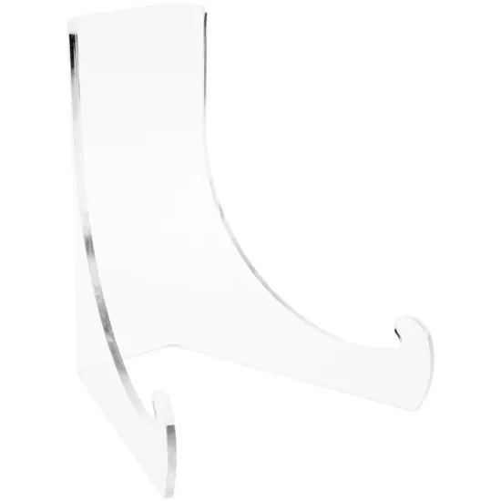 Plymor Clear Acrylic Flat Back Easel with Deep Support Ledges, 7.5" H x 6.375" W x 6.25" D {1}