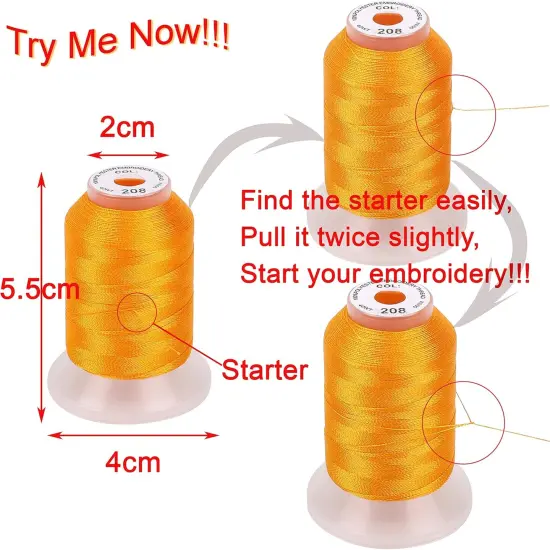 80 Spools Polyester Embroidery Machine Thread 500M {3}