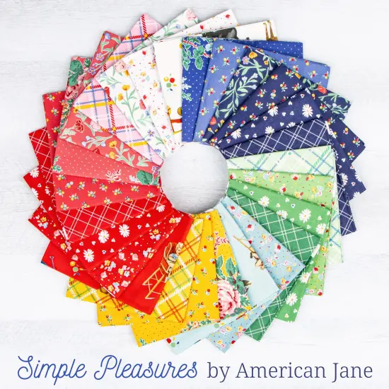 Simple Pleasures 5" Square Pack (Charm Pack / 5" Stacker) byfor Riley Blake (5-16650-42) {2}