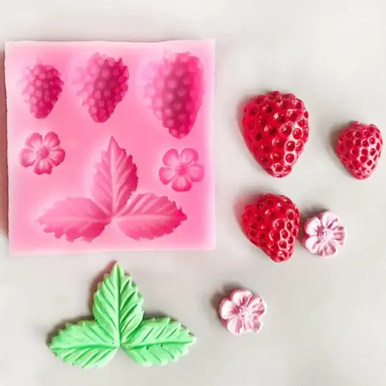 Strawberry Silicone Molds Flower Leaf {3}