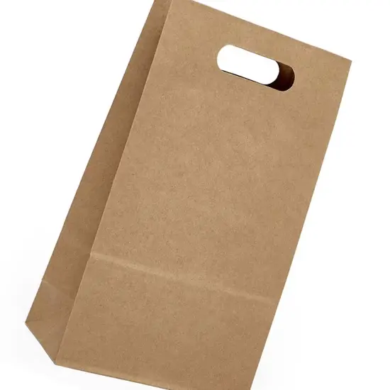 Paper Bags with Die Cut Handles 8'' x 4'' x 13 5/8'' {2}
