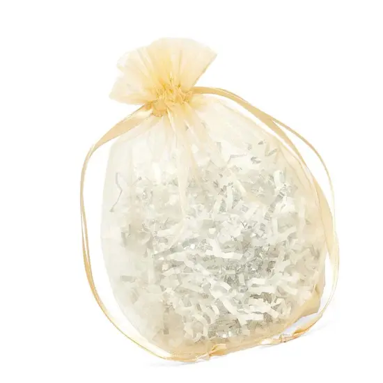 Wide Round Flat Bottom Organza Bags 6 1/2 '' X 4 '' X 7 '' for Party Favors Toffee {3}