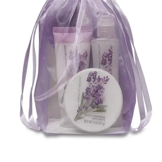 Cardboard Square Bottom Organza Bags 4 '' X 4 '' X 9 1/2 '' for Elegant Packaging Lavender {4}