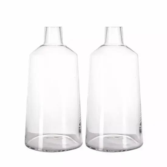Clear 12" Glass Vases Tapered Neck Wedding Party Centerpieces Supplies {1}