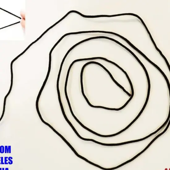 Black 3mm Round Knitted Elastic Cord {2}