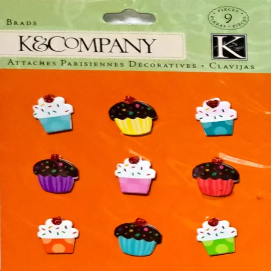 K & Company Cupcake Brads Embellishments {1}