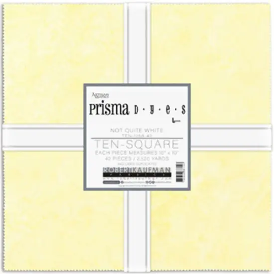 Artisan Batiks Prisma Dyes 10" Square Pack (Layer Cake / Ten Square) in Not Quite White by Lunn Studios for Robert Kaufman (TEN-1258-42) {1}