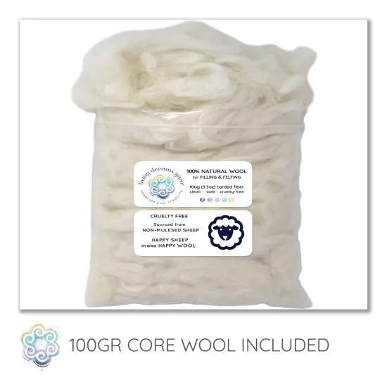 Extra Large Needle Felting Starter Kit Includes 54 Premium Wool Colors, 100G Core Wool, 50 Needles and Tools, Text and Video Guide. Craft Kit for Beginners, Kids and Adults {4}