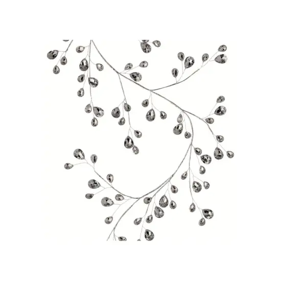 48" Metal Jewel Garland: Silver {2}