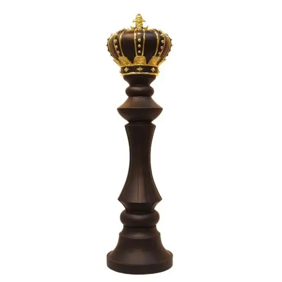 Black King Chess Piece Life Size Statue {1}