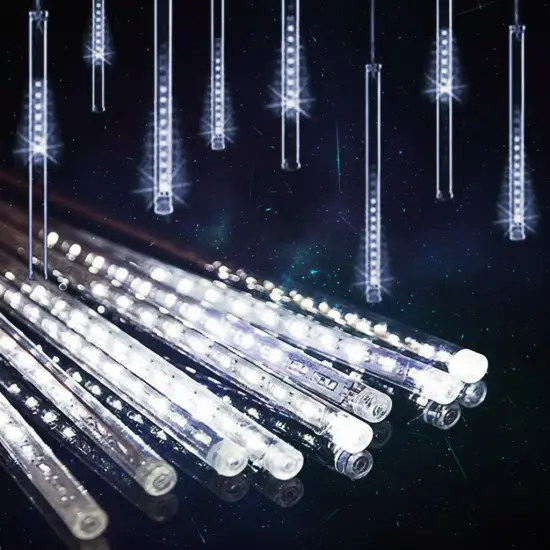 8 Tubes Snowfall 50cm White Color {1}