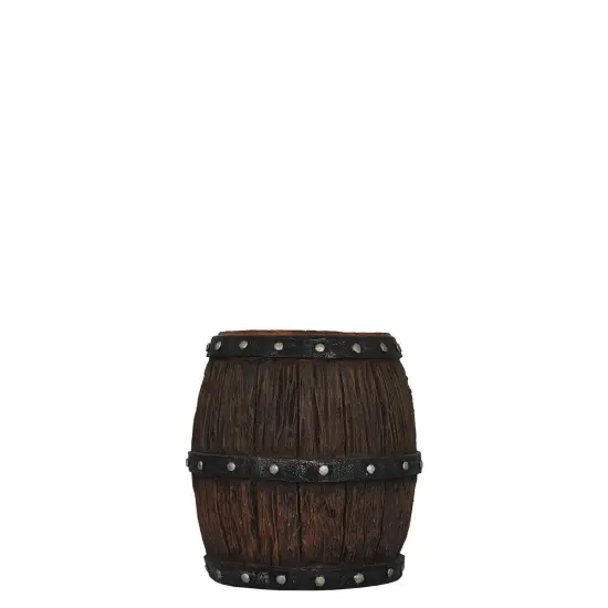 Small Rustic Barrel Statue {1}