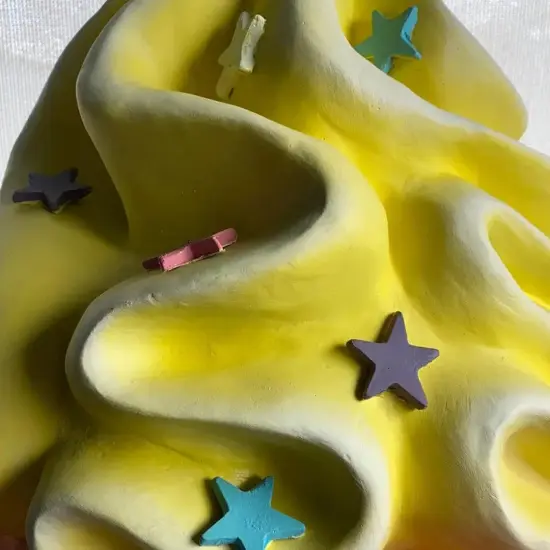 Yellow Cupcake With Stars Over Sized Statue {5}