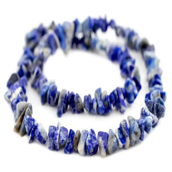 The Bead Chest Rustic Lapis Lazuli Chip Beads (5-15mm) {3}