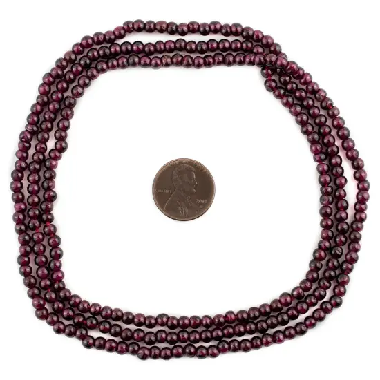 The Bead Chest Round Almandine Garnet Beads (3-4mm) {2}
