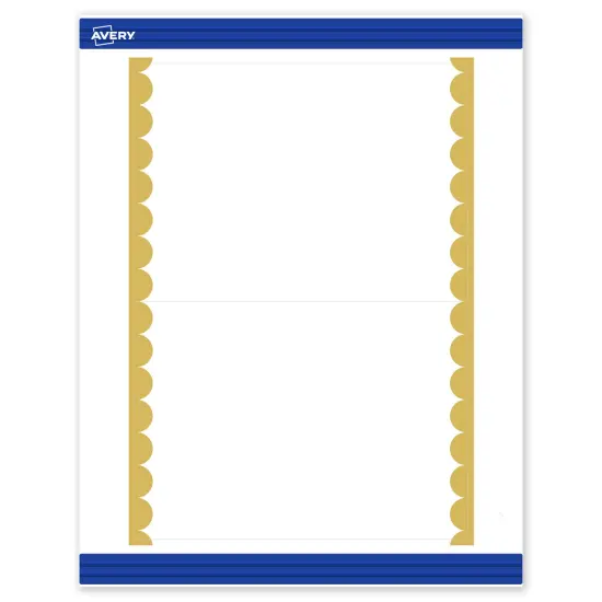 Avery Printable Rectangle Invitation Cards, Gold Edge Dots, 5" x 7", Matte White Rectangle Invitation Cards, Laser/Inkjet, 20ct, Great for Invitation Cards {1}