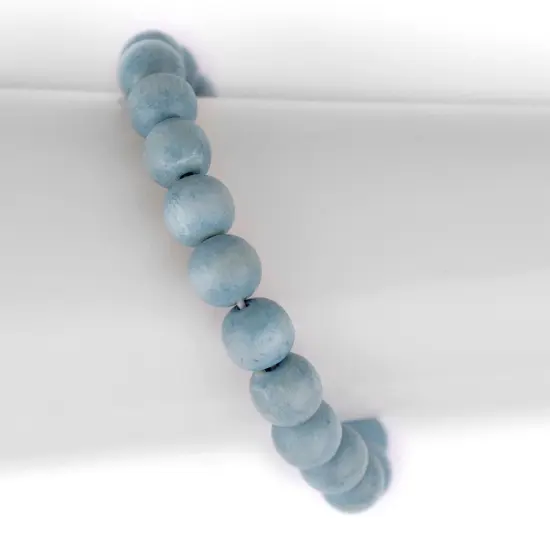 The Bead Chest Wood Stretch Bracelet, Light Blue - Stackable Beaded Jewelry, Unisex for Men & Women {3}