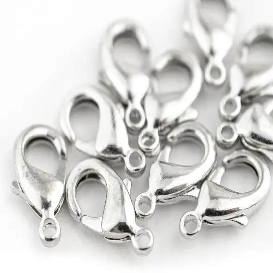 The Bead Chest Silver Lobster Clasps (9.5mm, Set of 10) {1}