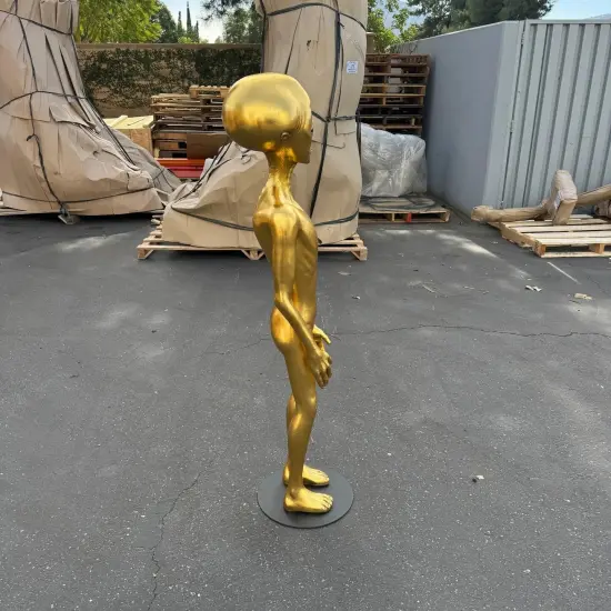 Gold Alien Roswell Life Size Statue {4}