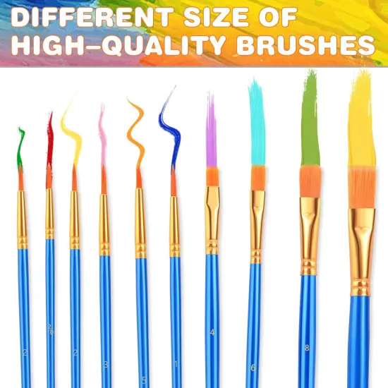 Acrylic Paint Set 12 Colors（2 Pack）with 20 Paint Brushes,24 Acrylic Paints {4}