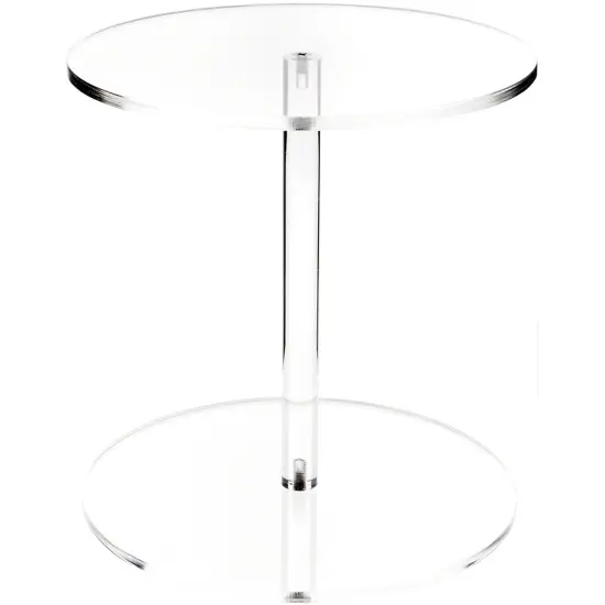 Plymor Clear Acrylic Round Barbell Pedestal Display Riser {2}