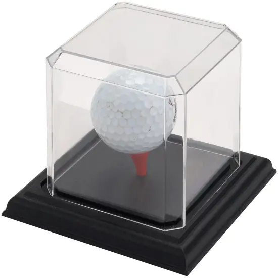Pioneer Plastics 033CPBASE-UV Clear Plastic Baseball Display Case with Base (UV Resistant), 3" W x 3" D x 3" H {4}