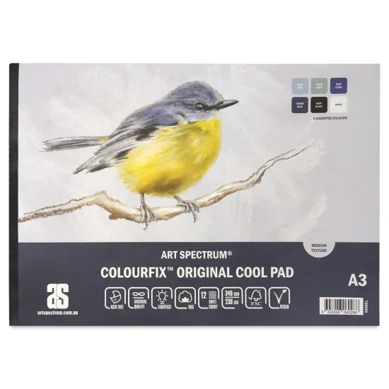 Art Spectrum Colourfix Pastel Pad - Pkg of 12 Sheets, Cool Tones, A3 {1}