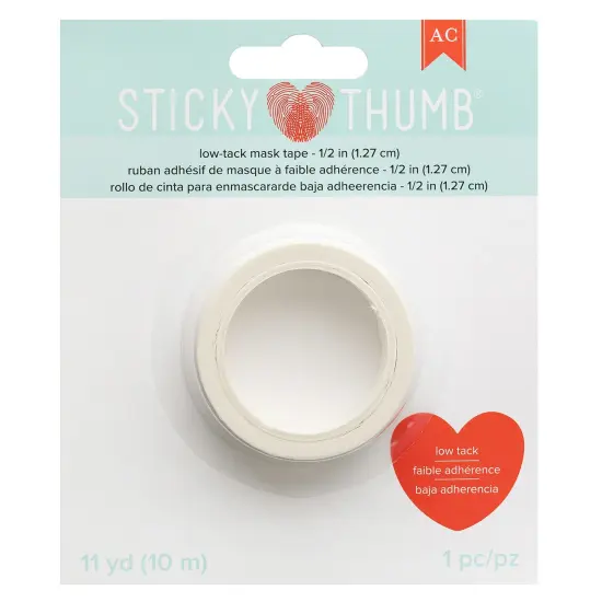 Sticky Thumb Low Tack Mask Tape 11 Yards-0.50" {1}