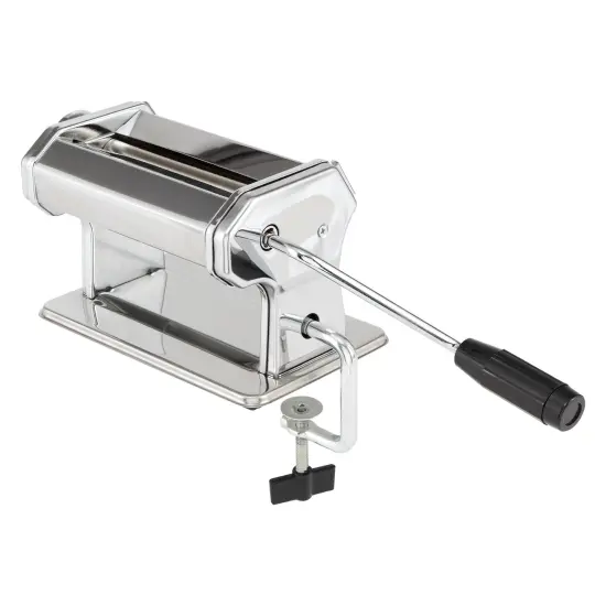 Creative Mark Clay Conditioning Pasta Machine - 9 Adjustable Thickness Settings, Smooth Polymer Clay Roller, 5.5" Wide Opening for Conditioning and Marbling, Non-Skid Feet and Surface C-Clamp {7}