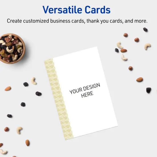 Avery Printable Rectangle Postcards with Sure Feed Technology, Pre-Printed Gold Lace Trim Pattern, Matte White, 4" x 6", Laser & Inkjet Compatible, 20 Total, Great for Branding, Marketing, and Events {6}